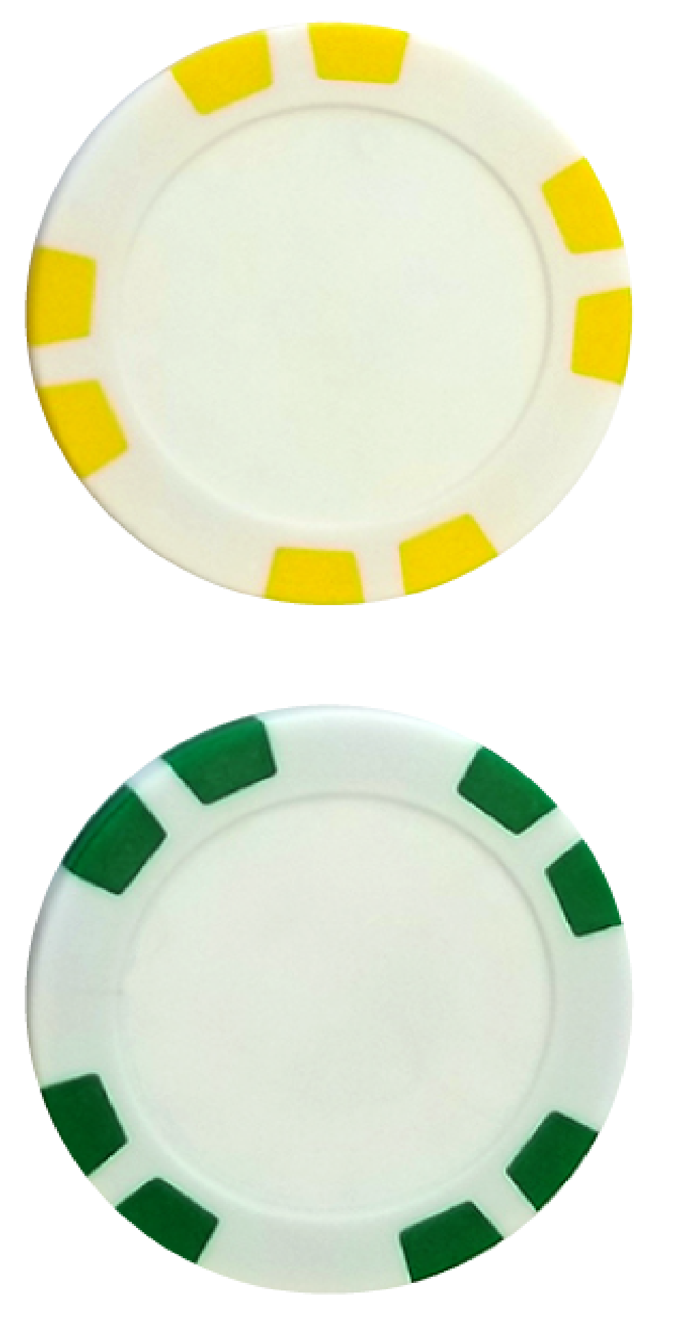 Custom Eight Stripe Clay Poker Chip 